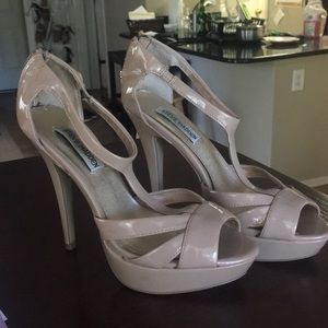 Nude Steve Madden T-Strap Pumps!